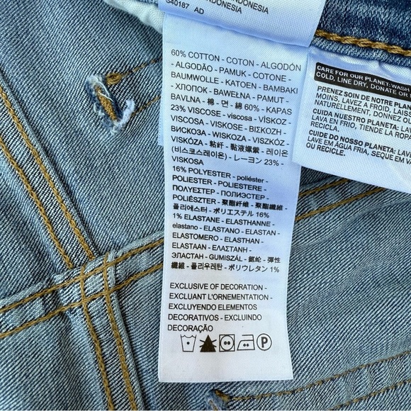 Levi’s Women’s Boyfriend Distressed Jeans – Size 32 W32 L27 – Medium Wash - Picture 6 of 10